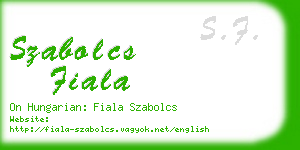 szabolcs fiala business card